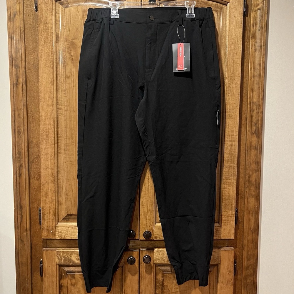 ZUTY Men's Size 36 Golf Athletic Jogger Pants UPF 50 Lightweight‎ 5-pocket Black